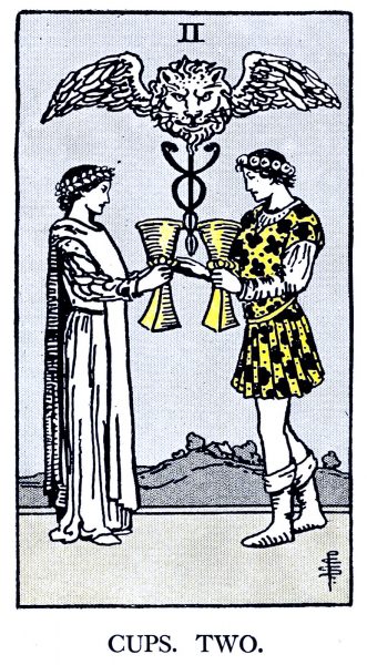 Two of Cups Tarot Card