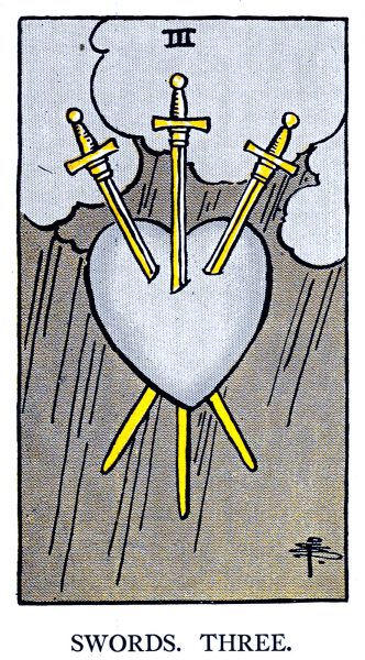 Three of Swords Tarot Card