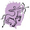 The zodiac symbol of sagittarius
